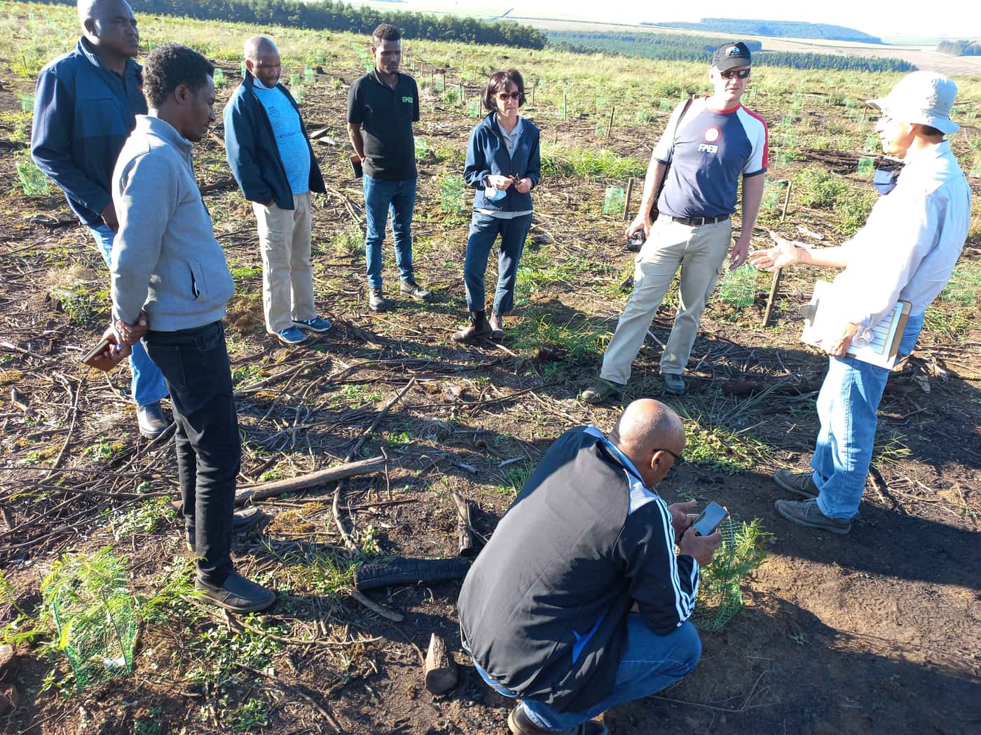 Ethiopian researchers visit FABI, ICFR and local forestry companies