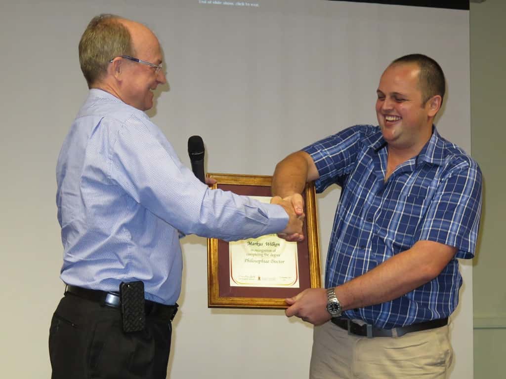 Two PhD prestige seminar celebrations at FABI