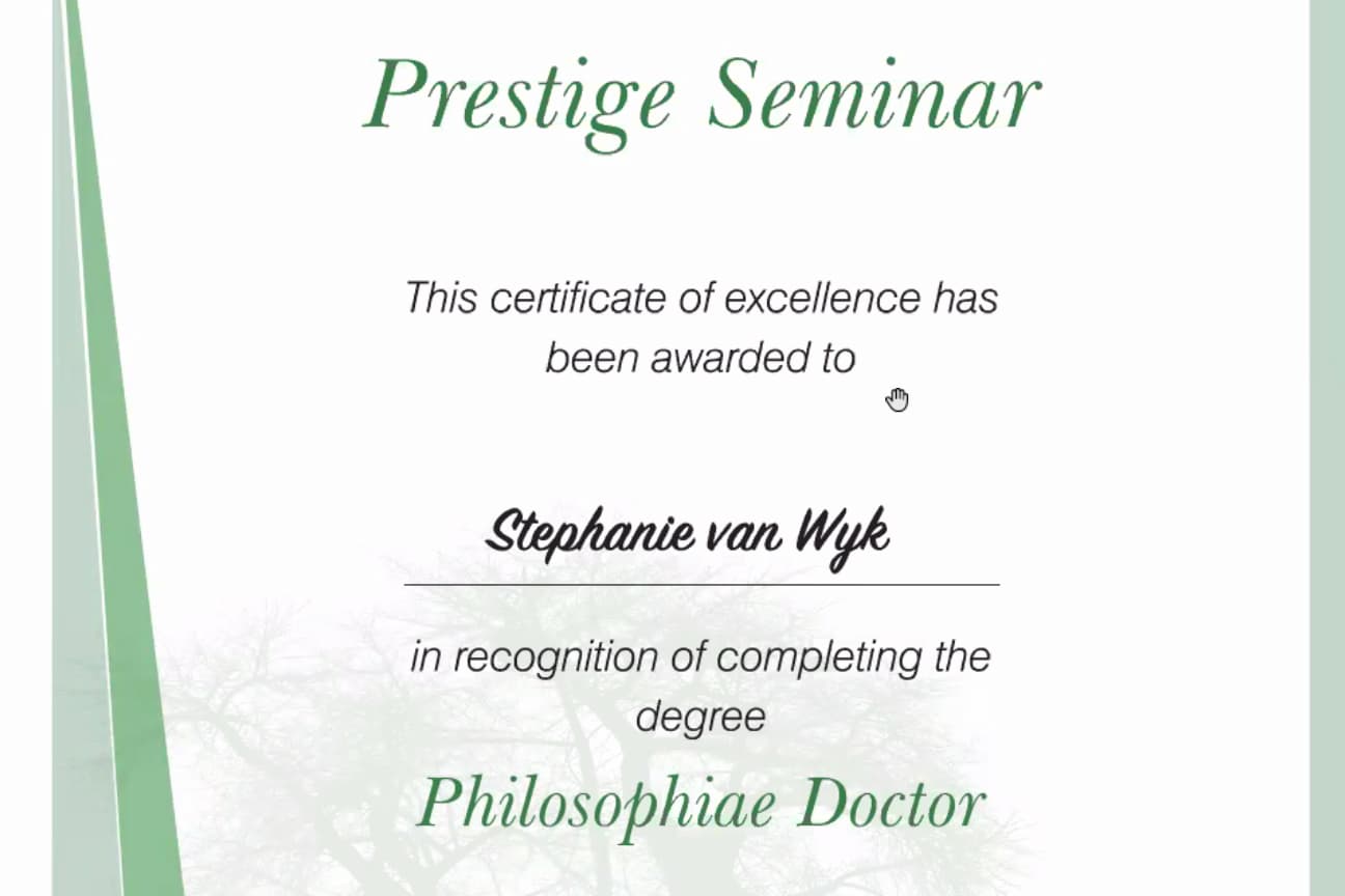 Stephanie van Wyk becomes the first FABIan to present her Prestige Seminar online