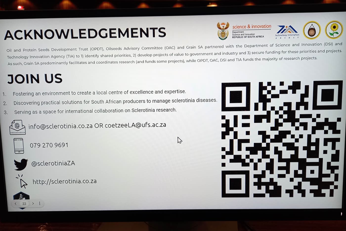 FABI joining the discussion on Rhizobium and <i>Sclerotinia</i> in South African agriculture