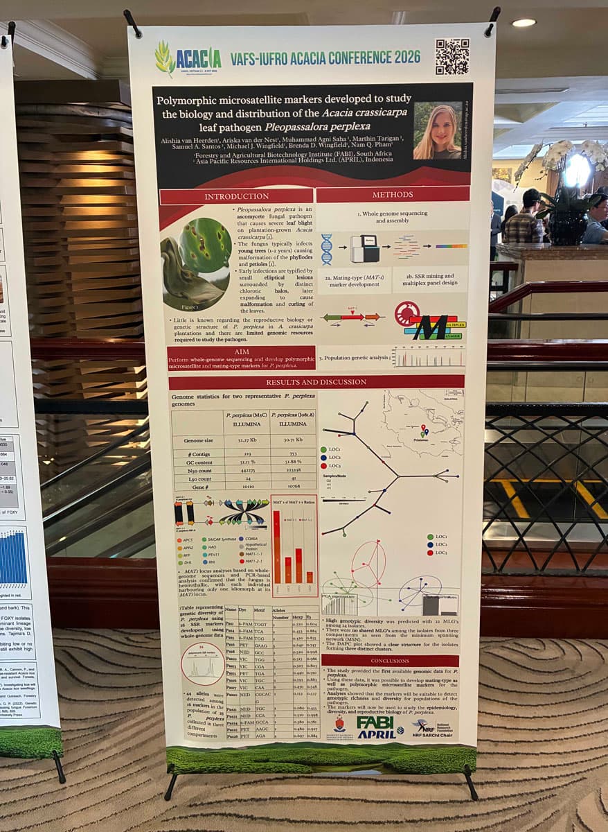 Alishia van Heerden's poster presentation at the conference
