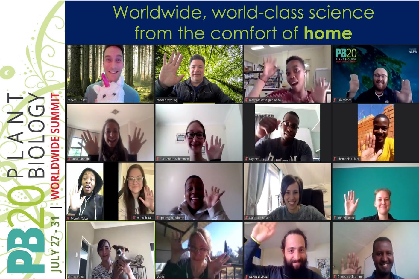 FMG members attend a virtual PB20 conference