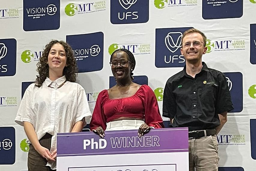 Aaron shines at the 2025 Three-Minute Thesis (3MT) competition